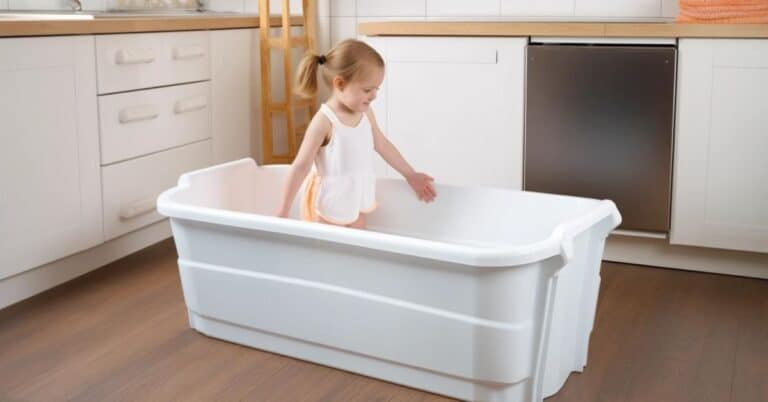 Supfine Babybadje, opvouwbaar, opvouwbaar, met badkussen voor meisjes of jongens, vanaf de geboorte tot 7 jaar, antislip, hoogte: 43,7 cm, blauw Supfine Babybadje, opvouwbaar, opvouwbaar, met badkussen voor meisjes of jongens, vanaf de geboorte tot 7 jaar, antislip, hoogte: 43,7 cm, blauw